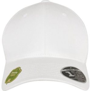 Flexfit Unisex 110 Organic Cap Baseballpet, wit, één maat
