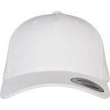 Flexfit Unisex 5-panel Premium Curved Vizier Snapback Cap Baseballpet, wit, één maat
