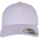 Flexfit Unisex 5-panel Premium Curved Vizier Snapback Cap Baseballpet, Light Purple, One Size