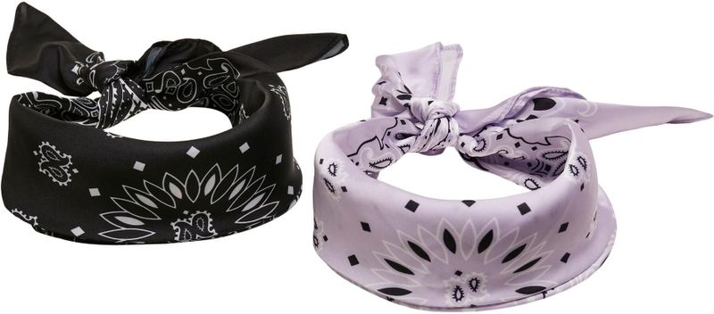 URBAN CLASSICS Loop Urban Classics Unisex Satin Bandana 2-Pack, (1-St)