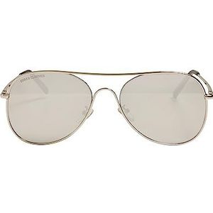 Urban Classics Unisex zonnebril Sunglasses Texas bril voor mannen en vrouwen, met beschermhoes, verkrijgbaar in 3 kleuren, één maat, zilver/zilver, One Size
