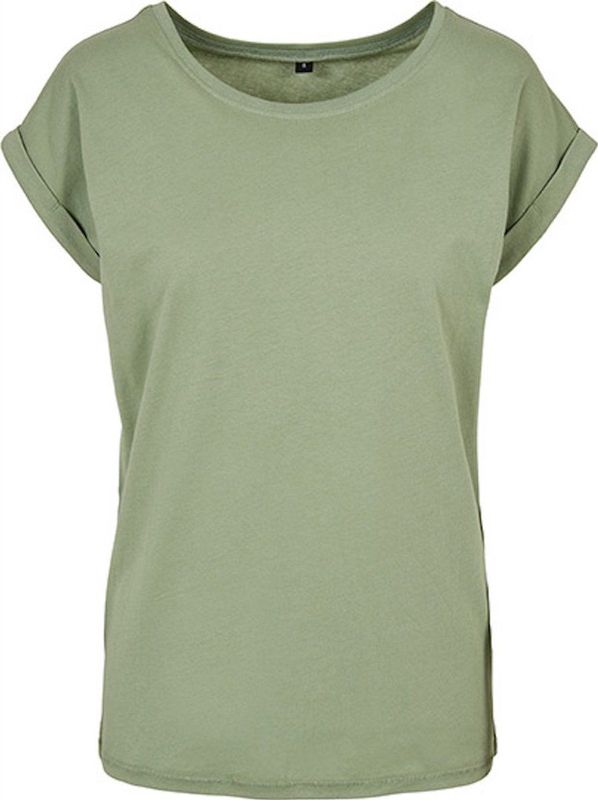 Build your Brand Ladies´ Extended Shoulder Tee BY021 - SOFT SALVIA - XS