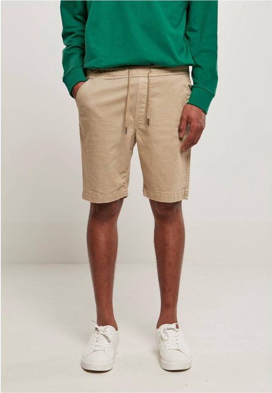 Urban Classics - Stretch Twill Joggshorts Korte broek - Beige