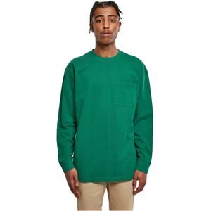 Urban Classics - Heavy Oversized Pocket Longsleeve T-Shirt - Groen - Heren