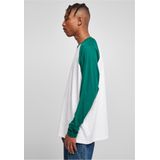 Urban Classics - Organic Oversized Raglan Longsleeve shirt Wit Groen