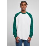Urban Classics - Organic Oversized Raglan Longsleeve shirt Wit Groen