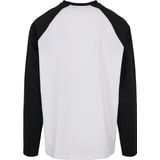 Urban Classics - Organic Oversized Raglan Longsleeve shirt - Wit Zwart