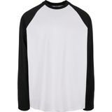 Urban Classics - Organic Oversized Raglan Longsleeve shirt - Wit Zwart