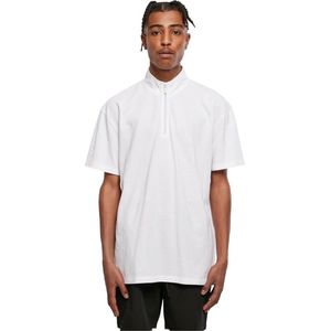 Urban Classics - Boxy Zip Pique Polo shirt - Wit