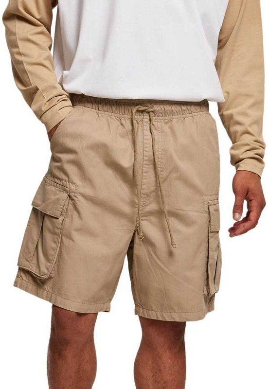 Urban Classics - Cargoshorts - Beige - Heren - Normale Pasvorm - Zes Zakken