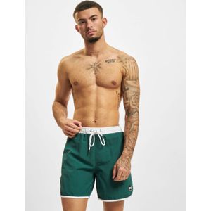 Urban Classics Retro zwemshorts voor heren, wit/groen, 3XL