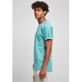 Urban Classics - Long Shaped Turnup Heren T-shirt - Blauw