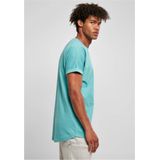 Urban Classics - Long Shaped Turnup Heren T-shirt - Blauw