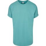 Urban Classics - Long Shaped Turnup Heren T-shirt - Blauw