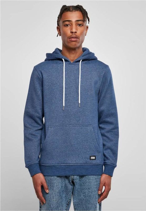 Urban Classics - Basic Melange Hoodie/trui - Blauw