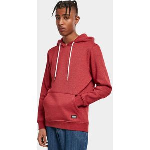 Urban Classics - Basic Melange - Hoodie - Rood - 65% Katoen, 35% Polyester