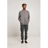 Urban Classics - Washed Sweat Bomber - Sweatjack - Grijs - 65% Katoen, 35% Polyester