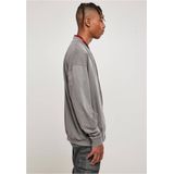 Urban Classics - Washed Sweat Bomber - Sweatjack - Grijs - 65% Katoen, 35% Polyester