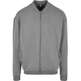 Urban Classics - Washed Sweat Bomber - Sweatjack - Grijs - 65% Katoen, 35% Polyester