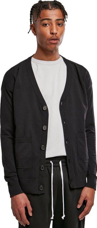 Urban Classics - Fine Cardigan - Vest - Zwart - Polyamide