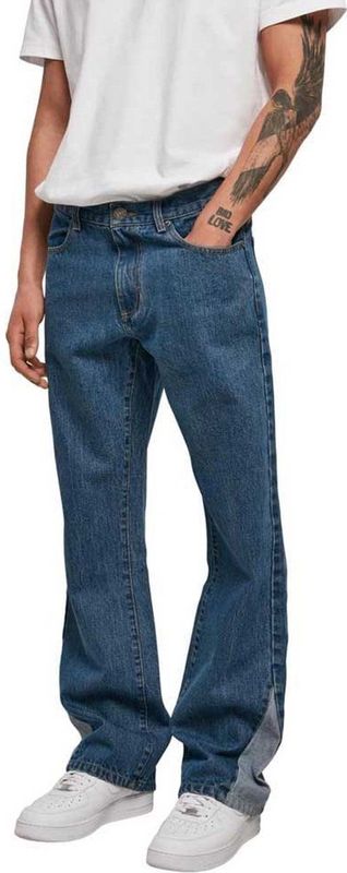 Urban Classics - Organic Triangle Denim Broek rechte pijpen   Blauw