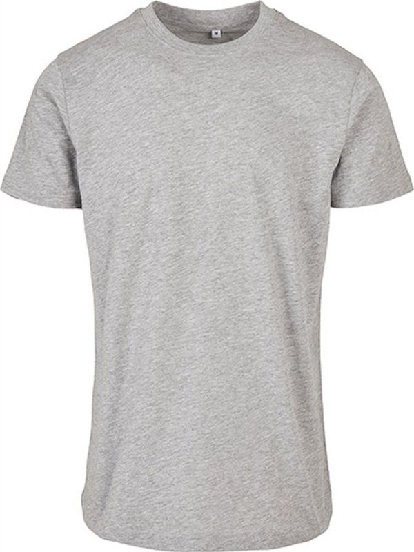 Build Your Brand - Basic Round Neck T-shirt - Heather Grijs - Heren