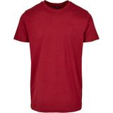 Herenshirt 'Basic Round Neck' met korte mouwen Burgundy
