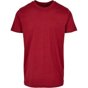 Herenshirt 'Basic Round Neck' met korte mouwen Burgundy