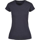 Build Your Brand - Basic T-shirt - Donkerblauw - Korte Mouwen - Ronde Hals - Katoen