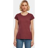 Build Your Brand - Basic T-shirt - Rood - Katoen - Korte Mouwen - Ronde Hals