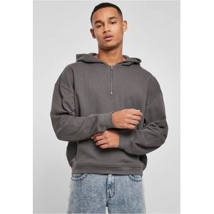 Urban Classics Boxy Zip Hoody heren sweatshirt, bruin, 4XL, Bruin