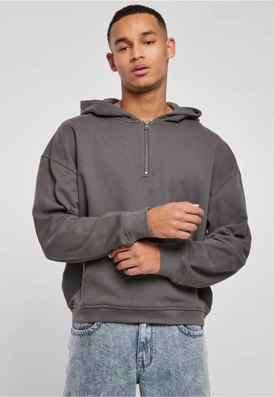 Heren - Hoodie - Zwart - Badstof - Oversized Pasvorm