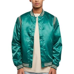 Urban Classics satijn college jas heren, Groen, L