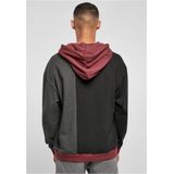 Herenhoodie - Asymmetrisch Kleurblok - Capuchon - Badstof - Oversized Pasvorm