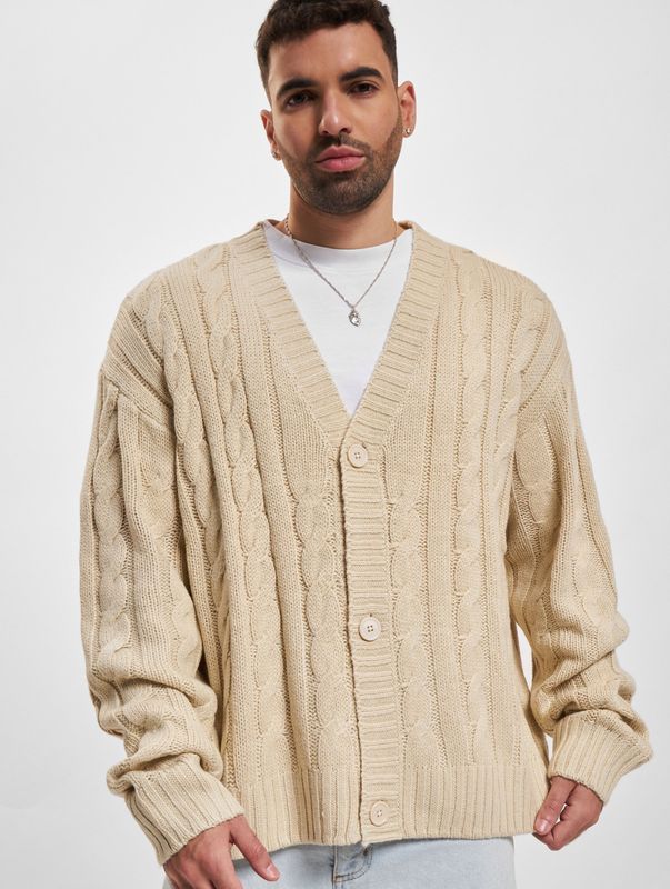 Urban Classics - Boxy Cardigan - Groen - 100% Acryl