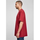 Urban Classics - Oversized Distressed Heren T-shirt - Rood