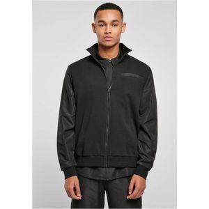 Urban Classics - Organic And Recycled Fabric Mix Jas - Zwart - Katoen/Nylon