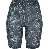 Urban Classics - Tie Dye High Waist Korte cycle broek - Zwart/Wit