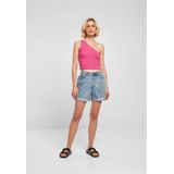 Urban Classics Dames Top Dames Cropped Asymmetric Sport Tank Top, Vrouwen Top, Korte pasvorm, Maten XS - 5XL, Brightviolet, XS