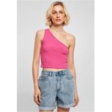 Urban Classics Dames Top Dames Cropped Asymmetric Sport Tank Top, Vrouwen Top, Korte pasvorm, Maten XS - 5XL, Brightviolet, XS