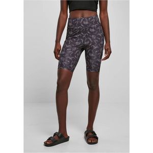 Urban Classics - High Waist Tech Mesh AOP Korte cycle broek   Zwart