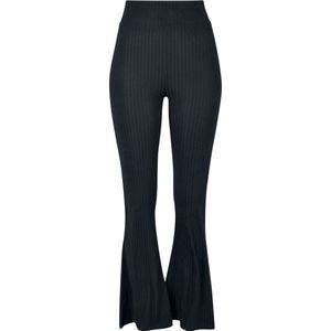 Urban Classics - High Waist Rib Flared Legging - Zwart