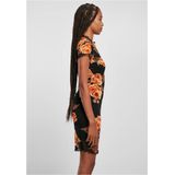 Jerseyjurken - Transparant - Korte Mouwen - Zwart - Meshstof