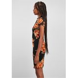 Jerseyjurken - Transparant - Korte Mouwen - Zwart - Meshstof