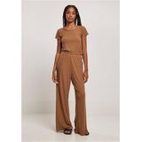 Urban Classics - Rib Wid Leg Jumpsuit - Bruin