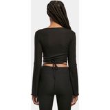 Gebreid Vest - Effen - Slanke Pasvorm - Lange Mouw - V-hals - Wikkel Design