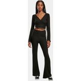 Gebreid Vest - Effen - Slanke Pasvorm - Lange Mouw - V-hals - Wikkel Design