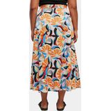 Urban Classics AOP Midi satijnen rok voor dames, Meerkleurig