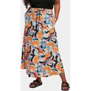 Urban Classics - AOP Satin Midi magicmangoabstract Lange rok - Multicolours