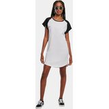 Urban Classics - Contrast Raglan - Korte Jurk - Wit/Zwart - 100% Katoen